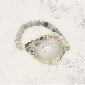 Eye Candy Los Angeles Agate Stone My Wrist Stretch Bracelet